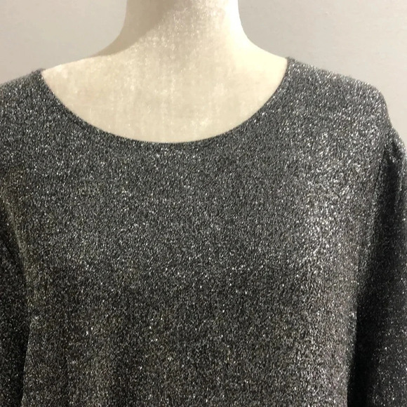 MICHAEL Michael Kors black silver long sleeve sparkle dress 3X New with tags - Picture 3 of 12
